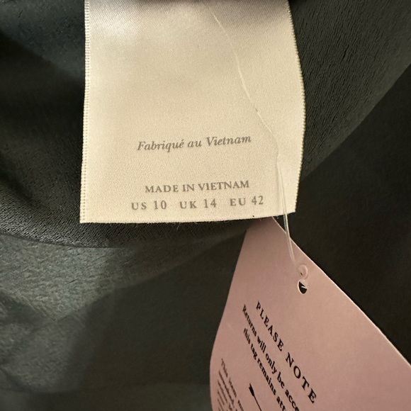 Cali Satin Cowl Neck MIDI Slip Dress Moss - Picture 3 of 4